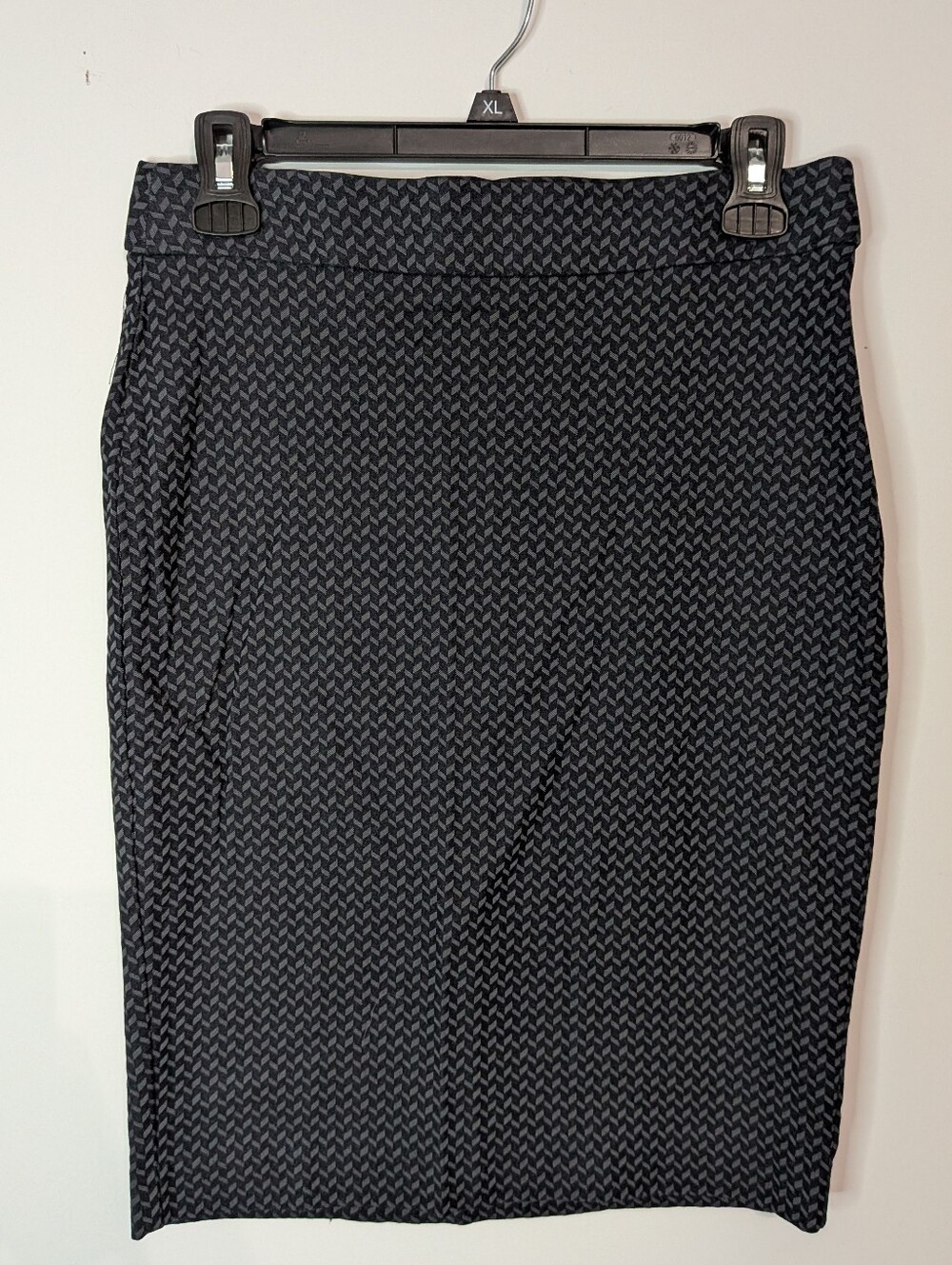 Elle Black/Grey Geometric Pencil Skirt
